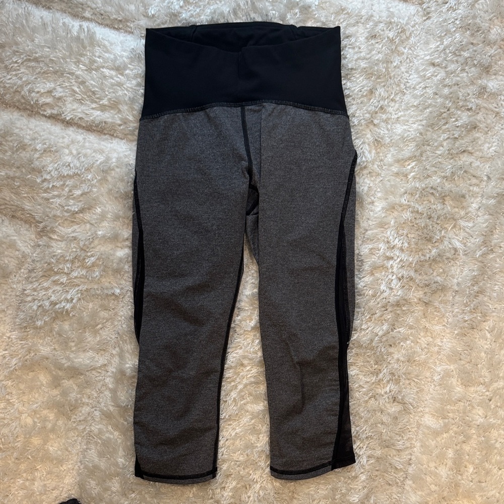 lululemon athletica Black and Gray Leggings